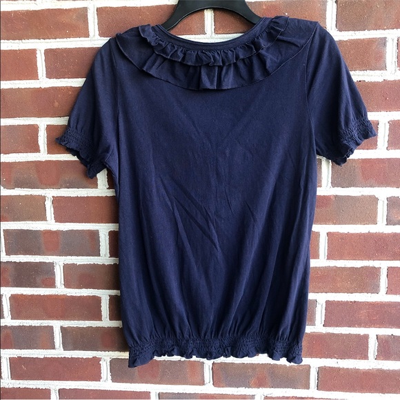 Denim and Supply Navy blue shirt with ruffles - Picture 2 of 6